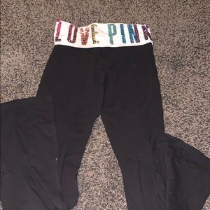 PINK Victoria’s Secret yoga flare pants.